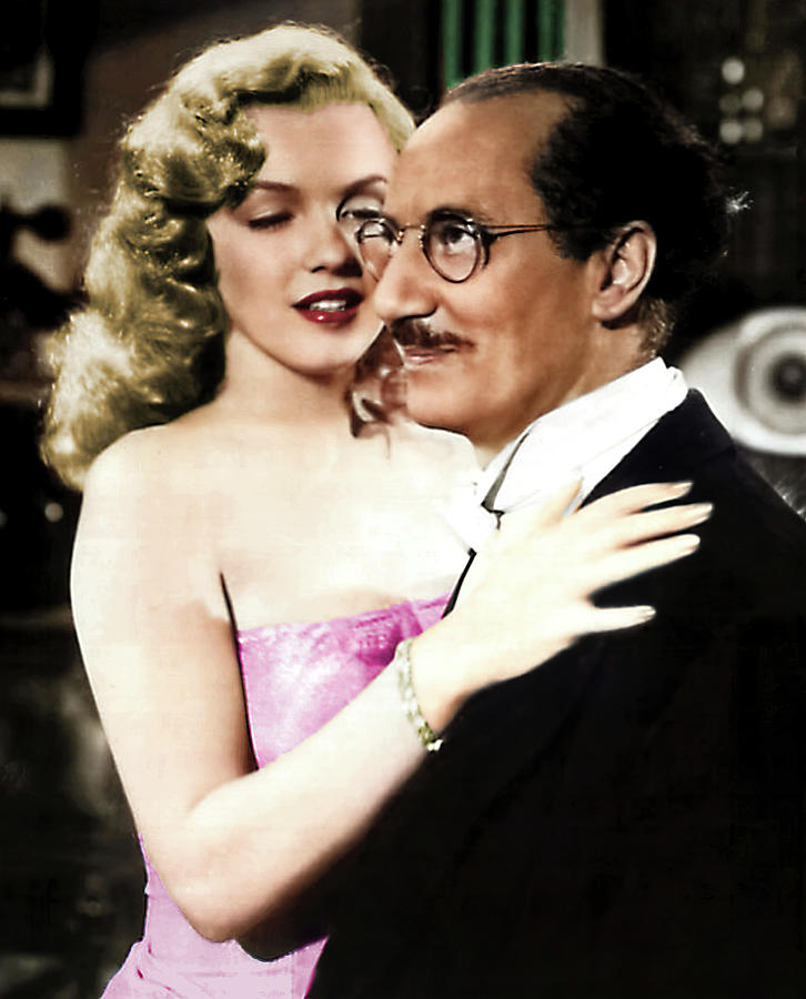 Marilyn Monroe and Groucho Marx Photograph by Movie World Posters