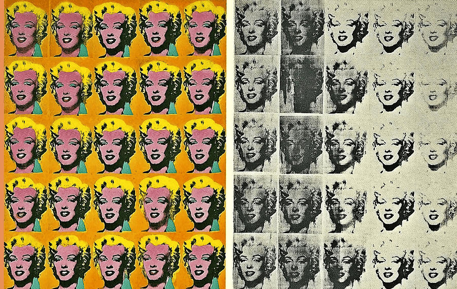 Marilyn Monroe Andy Warhol Marilyn Diptych Pop Painting by Riley Davis ...