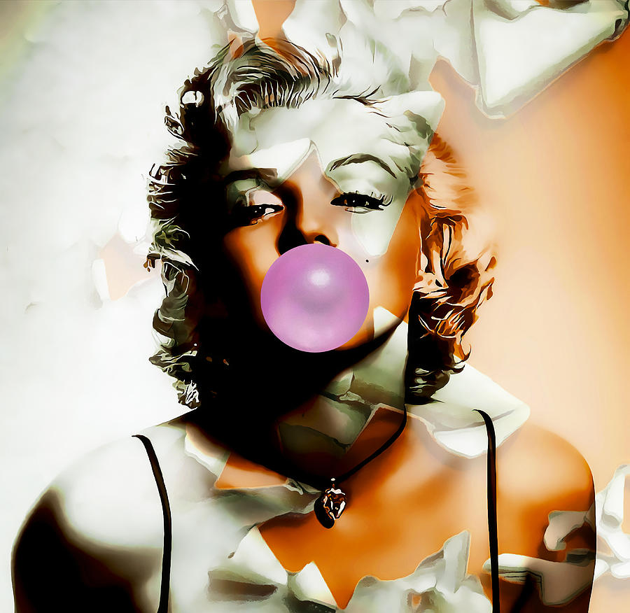 Marilyn Monroe Bubble Mixed Media by Marvin Blaine