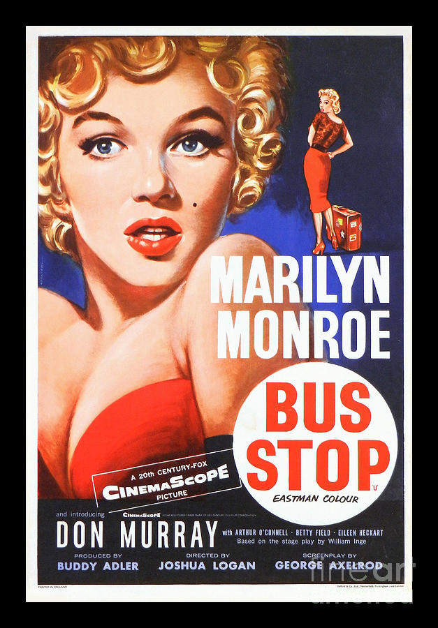 Marilyn Monroe Bus Stop Movie Poster Photograph by Action