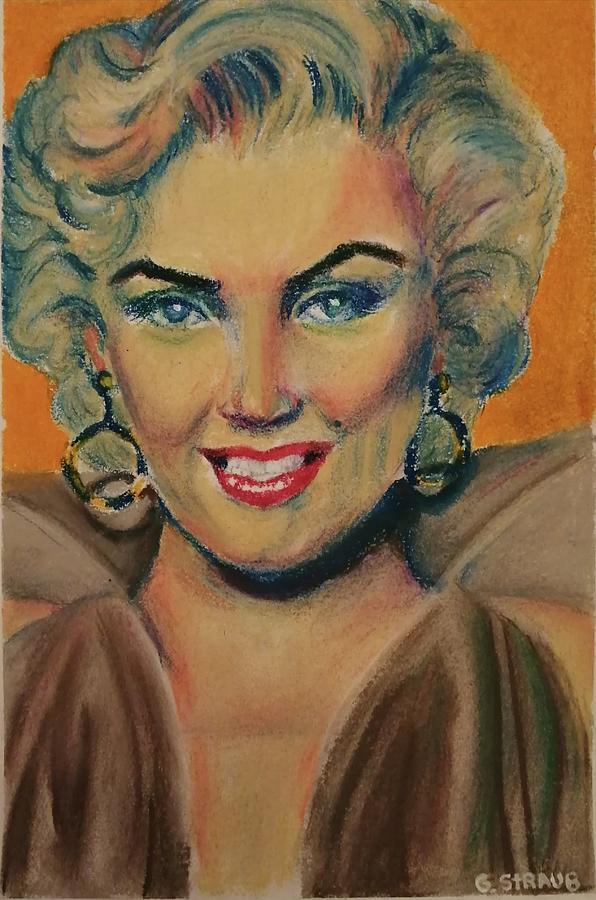 Marilyn Monroe Pastel by Deusdedite Nascimento