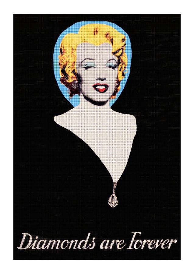 Marilyn Monroe Diamonds are Forever Mixed Media by Charlie Ross