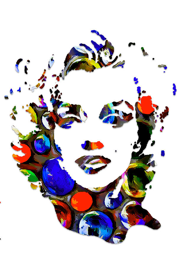 Marilyn Monroe Diamonds Art Mixed Media