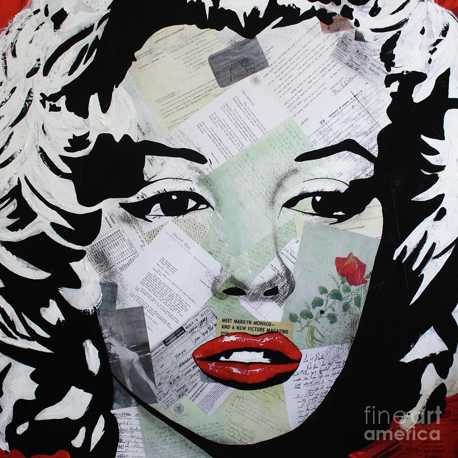 Marilyn Monroe Fleur Rouge Painting by Kathleen Artist PRO