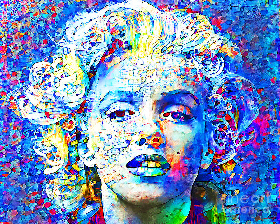 Marilyn Monroe in Contemporary Vibrant Colors 20200708 Photograph by Wingsdomain Art and Photography
