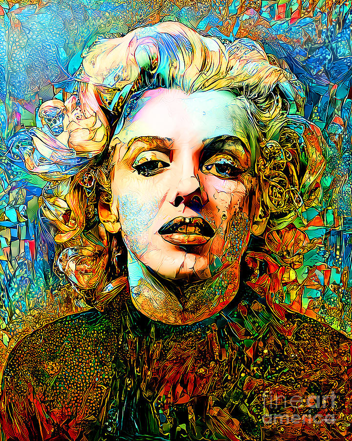 Marilyn Monroe in Modern Contemporary Vibrant Colors 20201114 Photograph by Wingsdomain Art and Photography