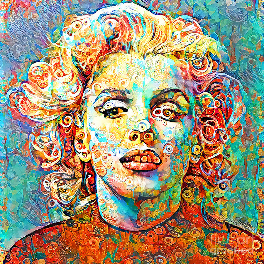 Marilyn Monroe in Surreal Abstract DDG005 20200421 square Photograph by Wingsdomain Art and Photography