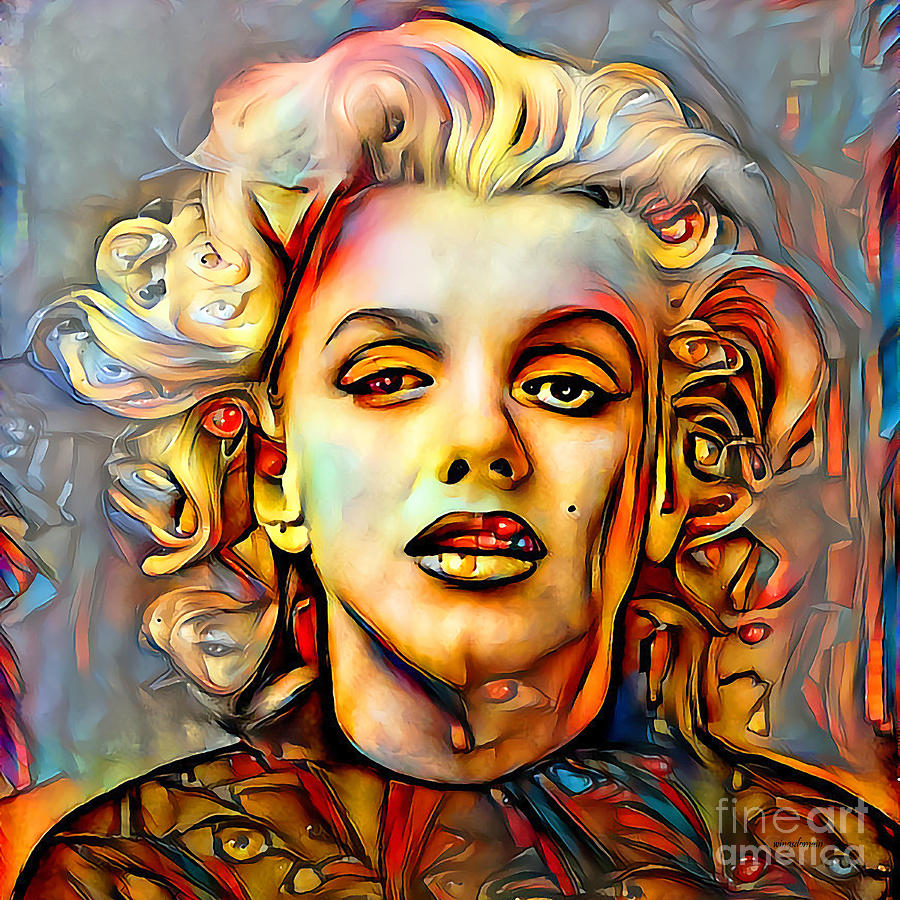 Marilyn Monroe in Surreal Abstract DDG006 20200421 square Photograph by Wingsdomain Art and Photography