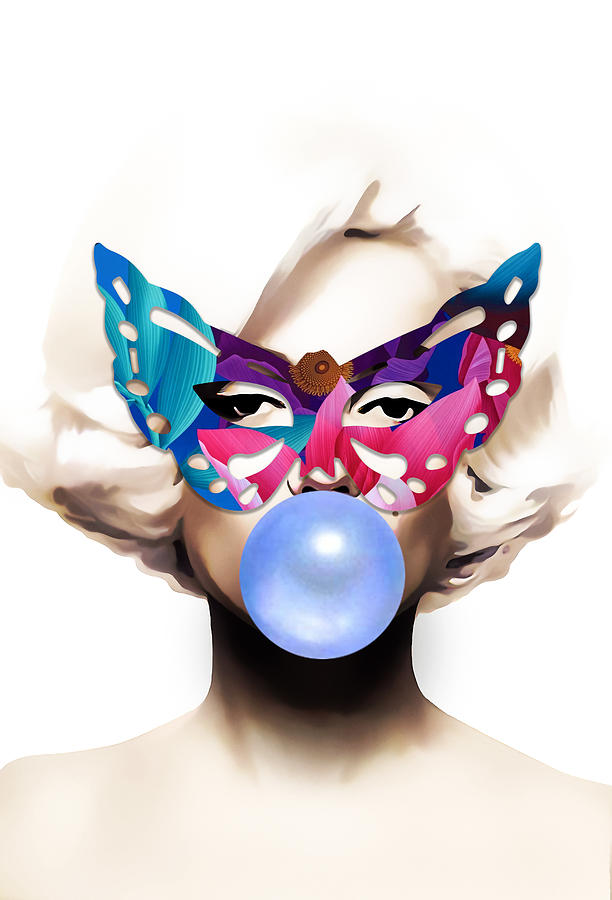 Marilyn Monroe Masquerade Ball Mixed Media by Marvin Blaine