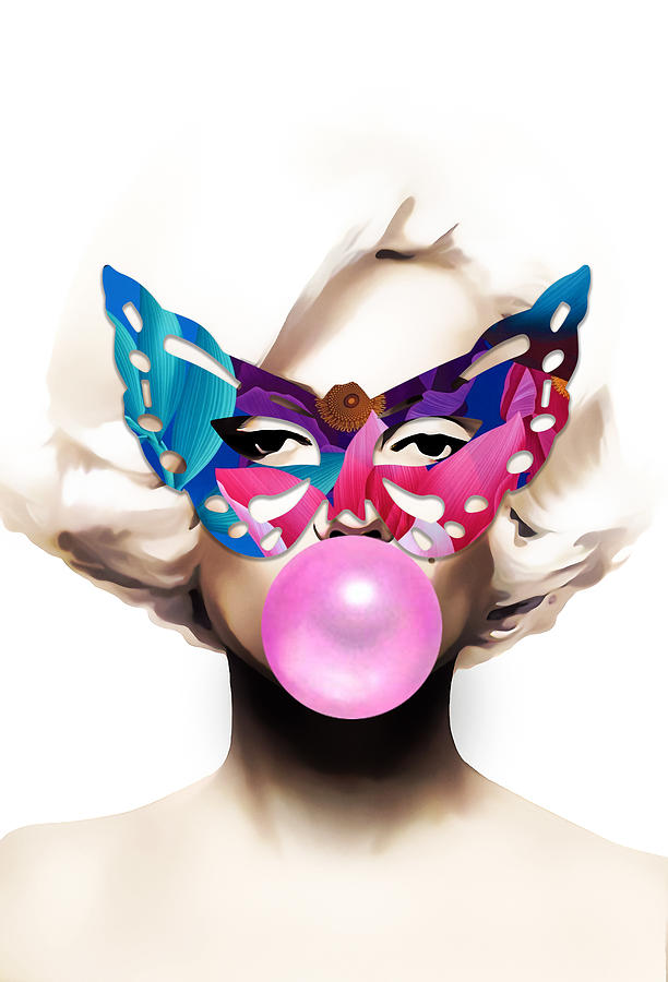 Marilyn Monroe Masquerade Mixed Media by Marvin Blaine