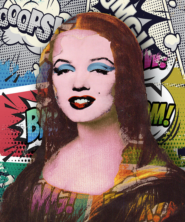 Marilyn Monroe Mona Lisa Pop Painting by Tony Rubino