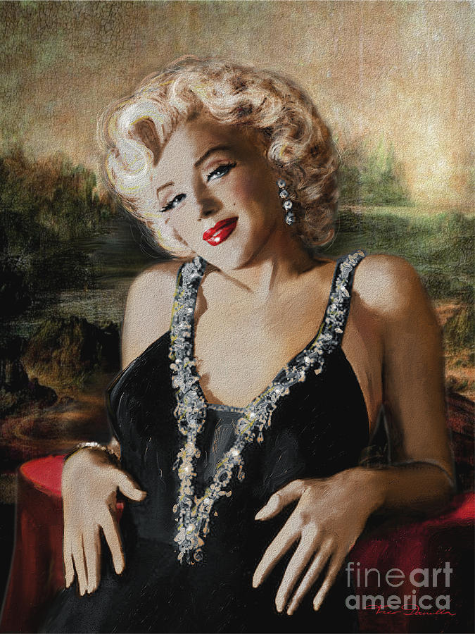 Marilyn Monroe  Mona Lisa  Painting by Theo Danella