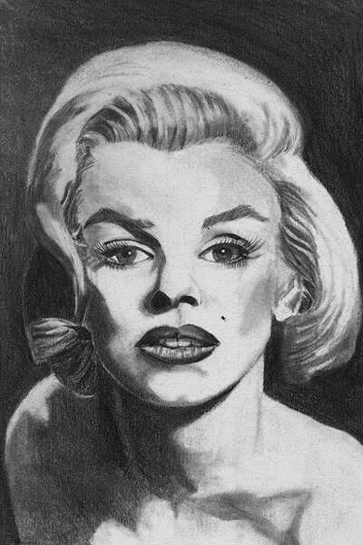 Marilyn Monroe Drawing by Nancy Baumgarten - Fine Art America