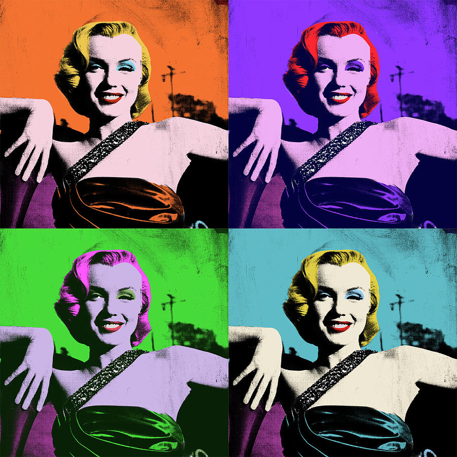 Marilyn Monroe Mixed Media - Marilyn Monroe pop art - B by Movie World Posters