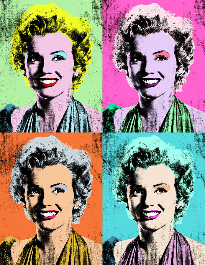 Marilyn Monroe Mixed Media - Marilyn Monroe pop art - C by Movie World Posters