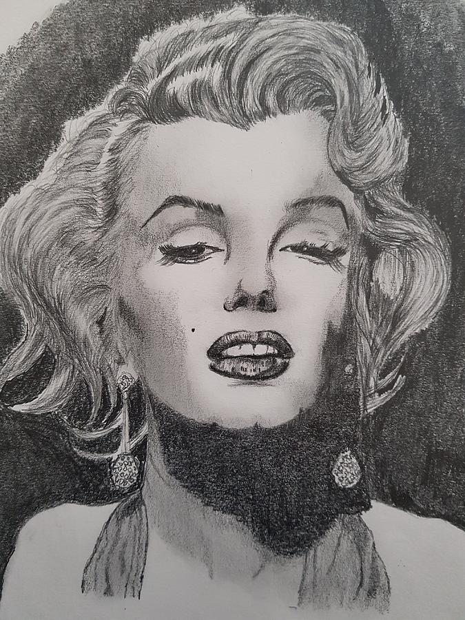 Marilyn Monroe Portrait Drawing By Joe Krarup Fine Art America