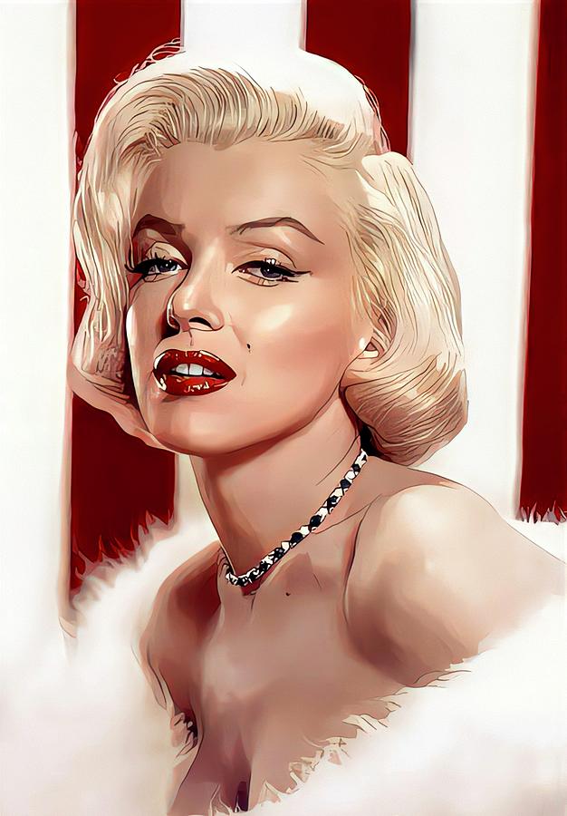 Marilyn Monroe Portrait Painting by Vincent Monozlay