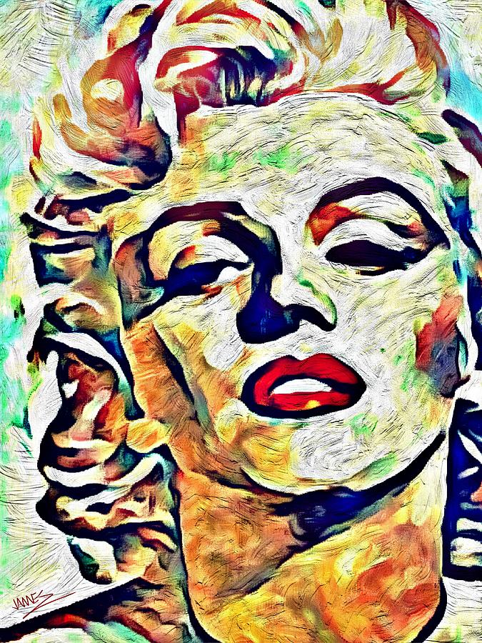 Marilyn Monroe Star Painting by James Shepherd