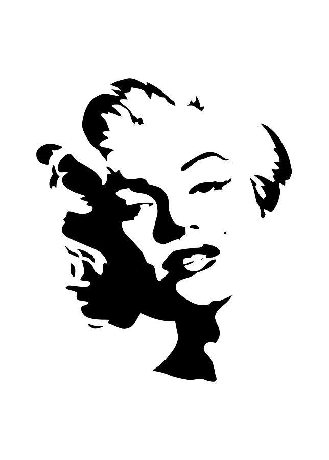 Marilyn Monroe Stencil Poster quote Painting by Hunt Thomas | Fine Art ...