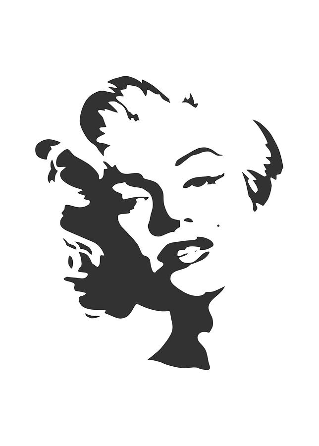 Marilyn Monroe Stencil Poster travel Painting by Hunt Shaw | Fine Art ...