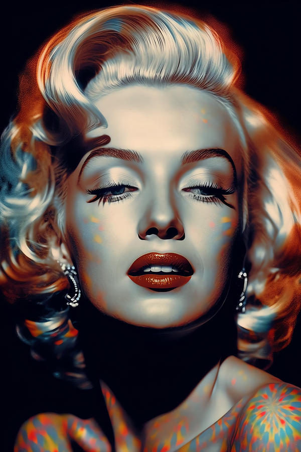 Marilyn Monroe Trippy Glamour Digital Art by Carlos V - Fine Art America