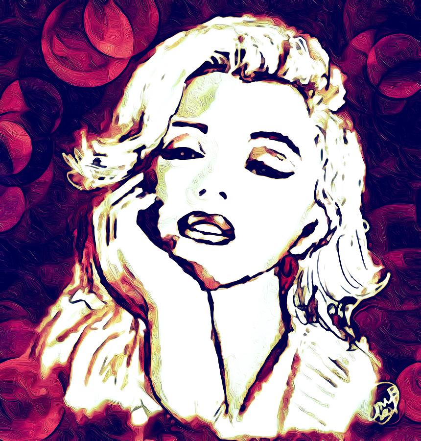Marilyn Monroe V3 Digital Art by Eileen Backman