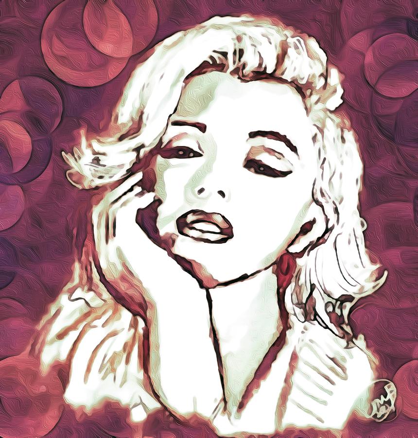 Marilyn Monroe V4 Mixed Media by Eileen Backman
