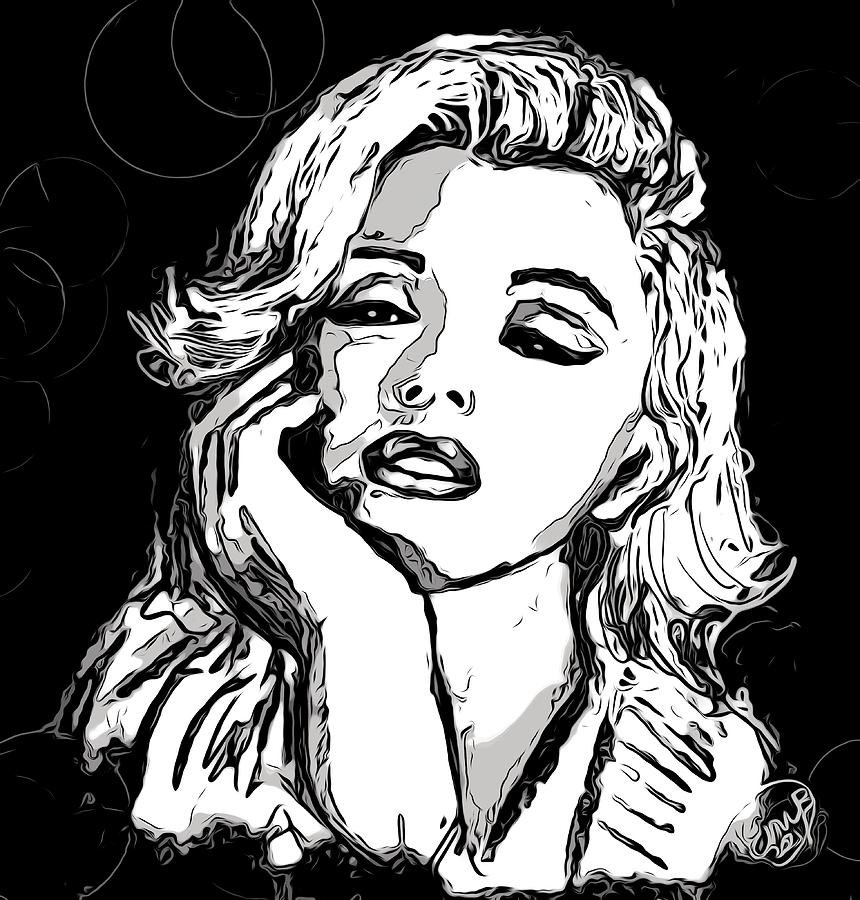 Marilyn Monroe V5 Mixed Media by Eileen Backman