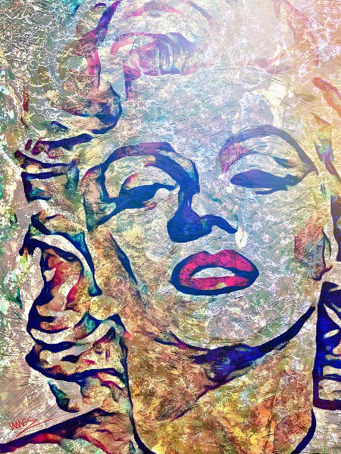 Marilyn Monroe Vintage Painting by James Shepherd