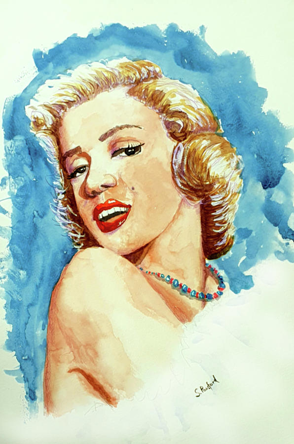 Marilyn Monrow Painting by Steven Ponsford