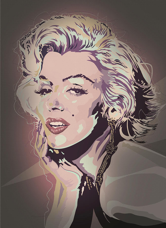 Marilyn Sepia Digital Art by Pop Art World - Fine Art America