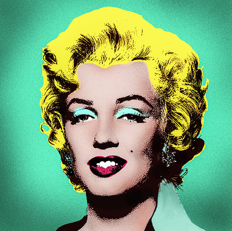 Marilyn Turquoise Digital Art by Pop Art World