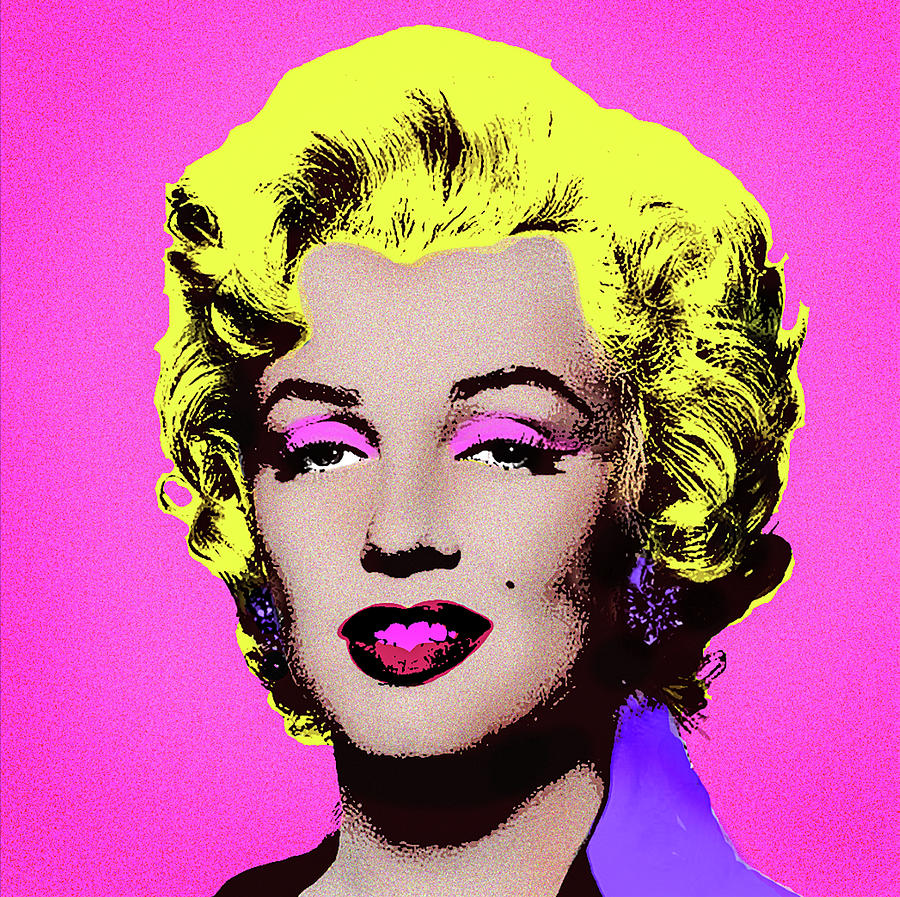 Marilyn Yellow Digital Art By Pop Art World - Pixels