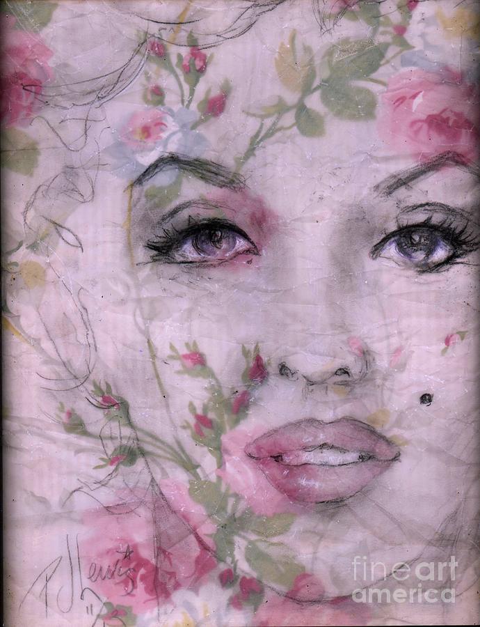 Marilyns Pink Roses  by PJ Lewis