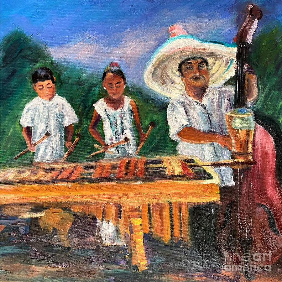 Marimba in Mexico Painting by Steve Weiner | Fine Art America