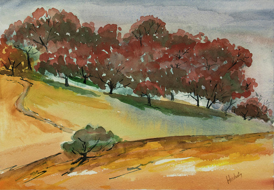 Marin Foothills Painting by David Hardesty
