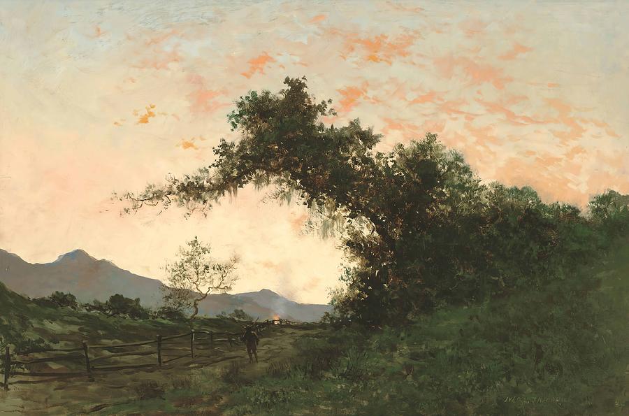 Marin Sunset back of Petaluma Painting by Jules Tavernier - Fine Art ...