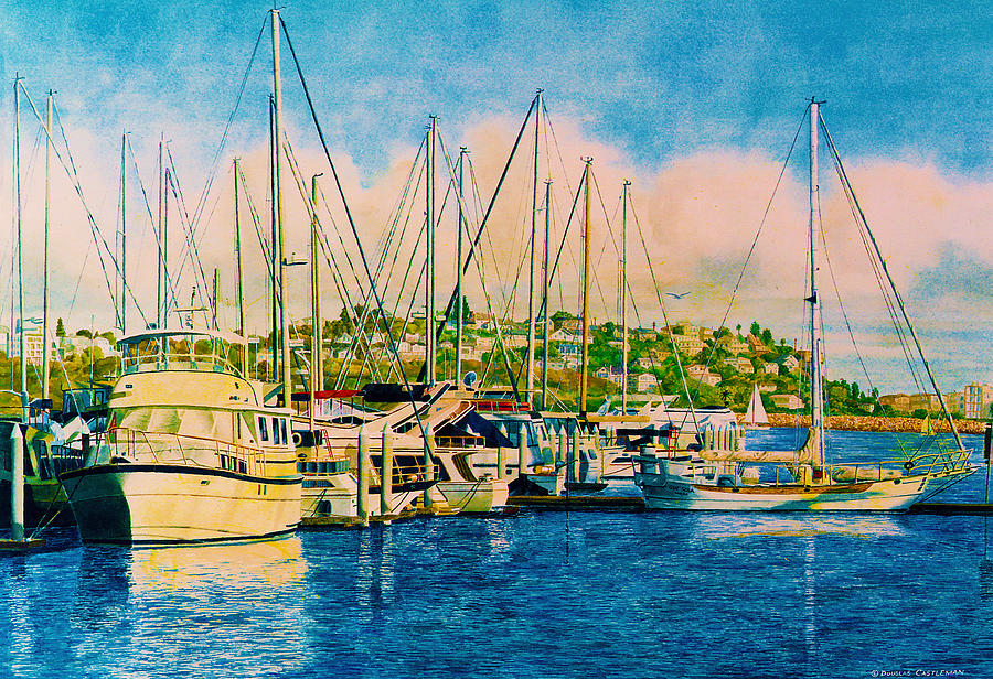 Marina del Rey Afternoon Painting by Douglas Castleman