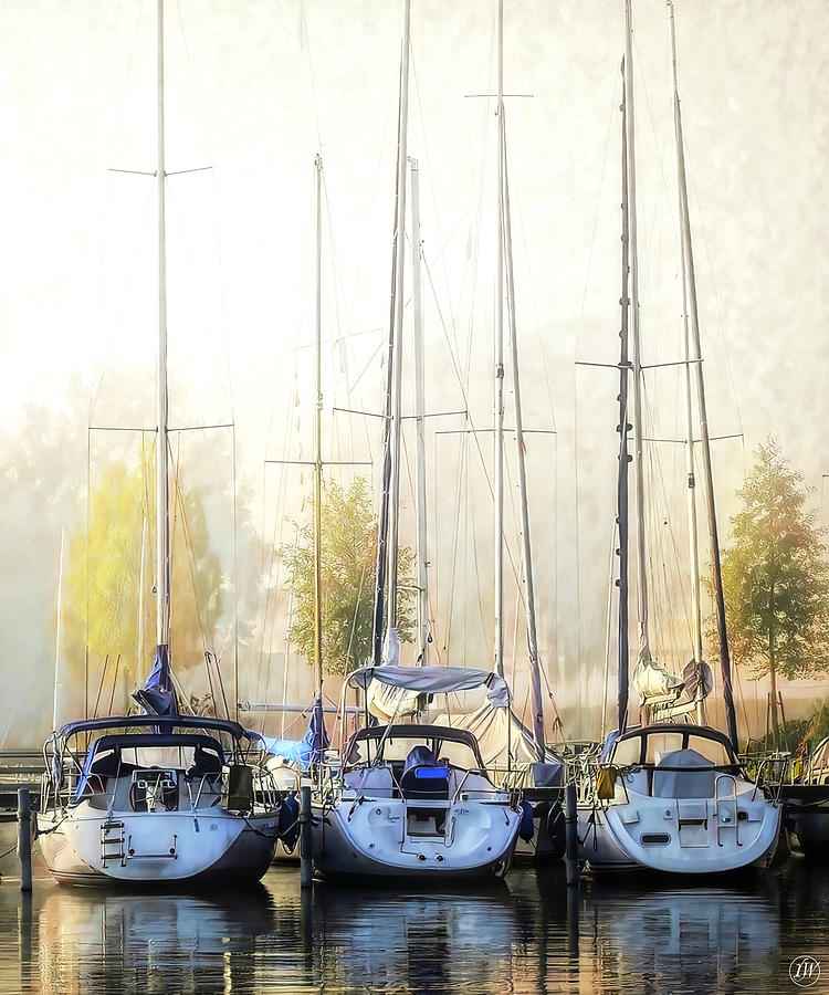 Marina Morning Digital Art By Rick Wiles