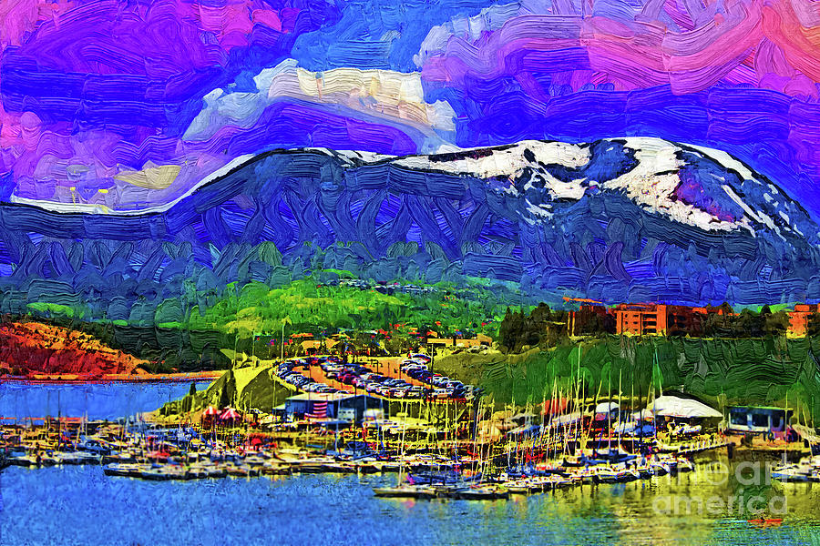 Marina On Lake Dillon In Fauvism Digital Art by Kirt Tisdale