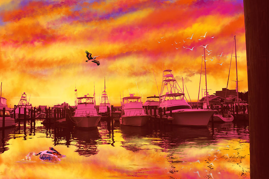 Marina Sunset Edit This 64 Digital Art