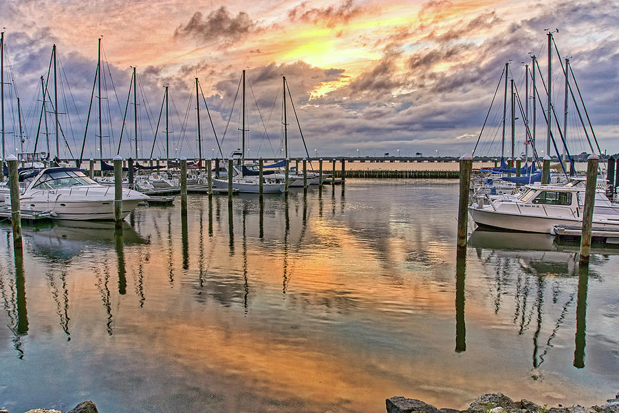 Marina Sunset Photograph by Jerry Gammon