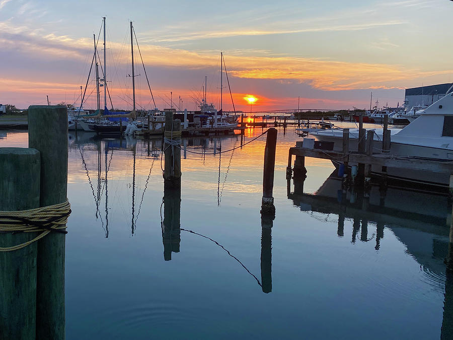 Marina Sunset Photograph by Steve Templeton