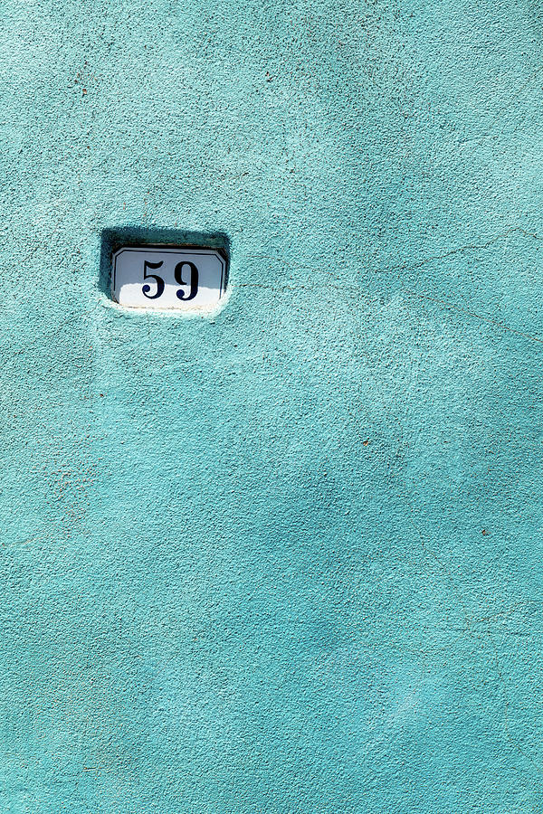 Marine Blue No. 59 - A Slice of Sardinian Street Art Photograph by Benoit Bruchez