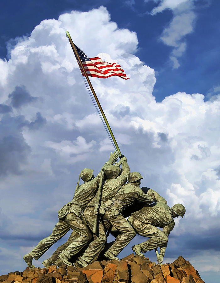 Marine Corps Memorial Painting by Christopher Arndt