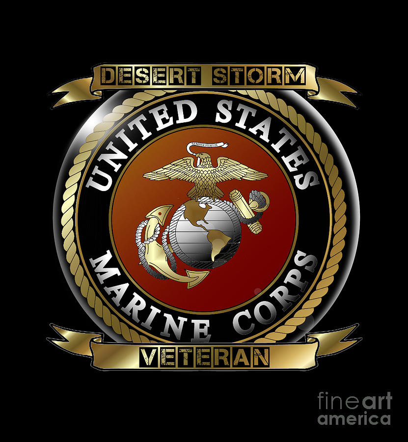 Marine Desert Storm Veterans Digital Art by Bill Richards