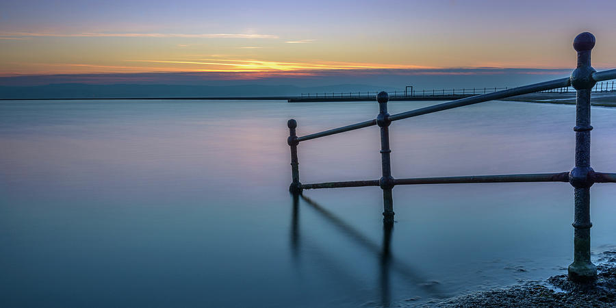 Sunset Photograph - Marine Lake Sunset, West Kirby by Peter OReilly