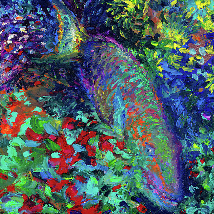 Fish Painting - Marine Macaw by Iris Scott