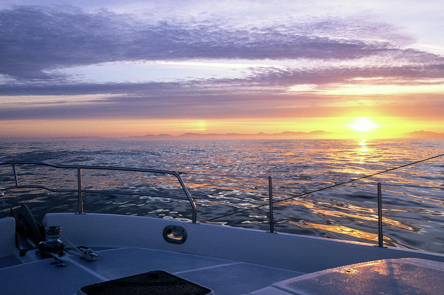 sunrise off Washington coast Photograph by David Shuler