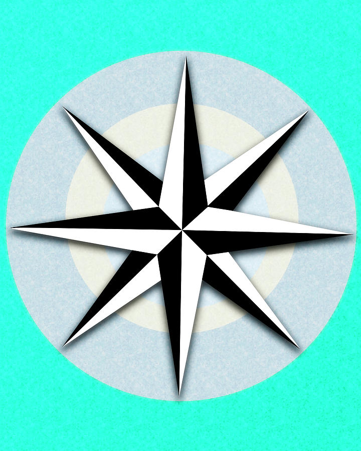 Mariner Compass Digital Design Digital Art by Dan Sproul